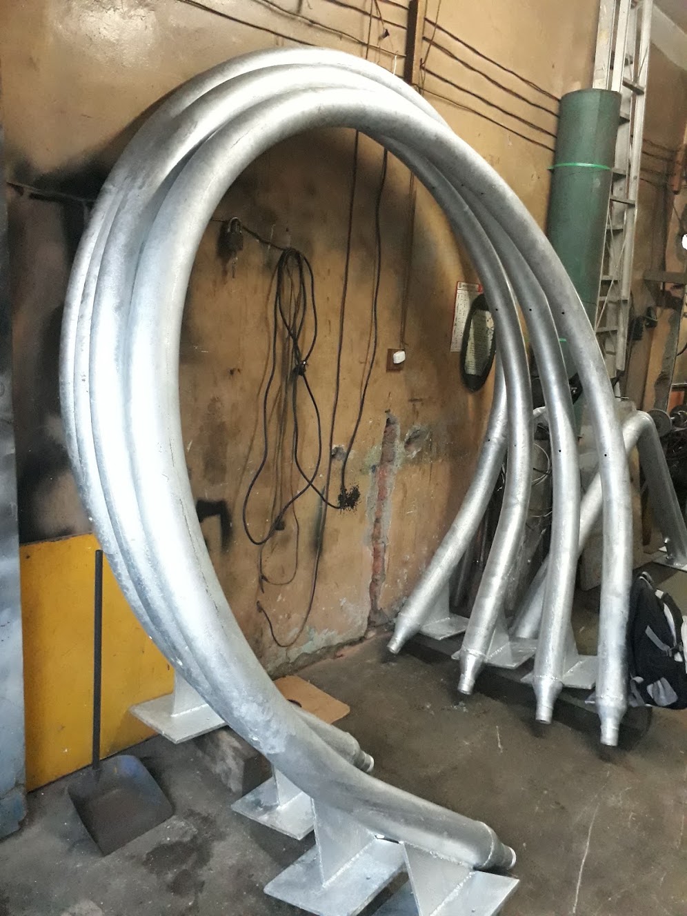 Tubería zincada lista para pintura