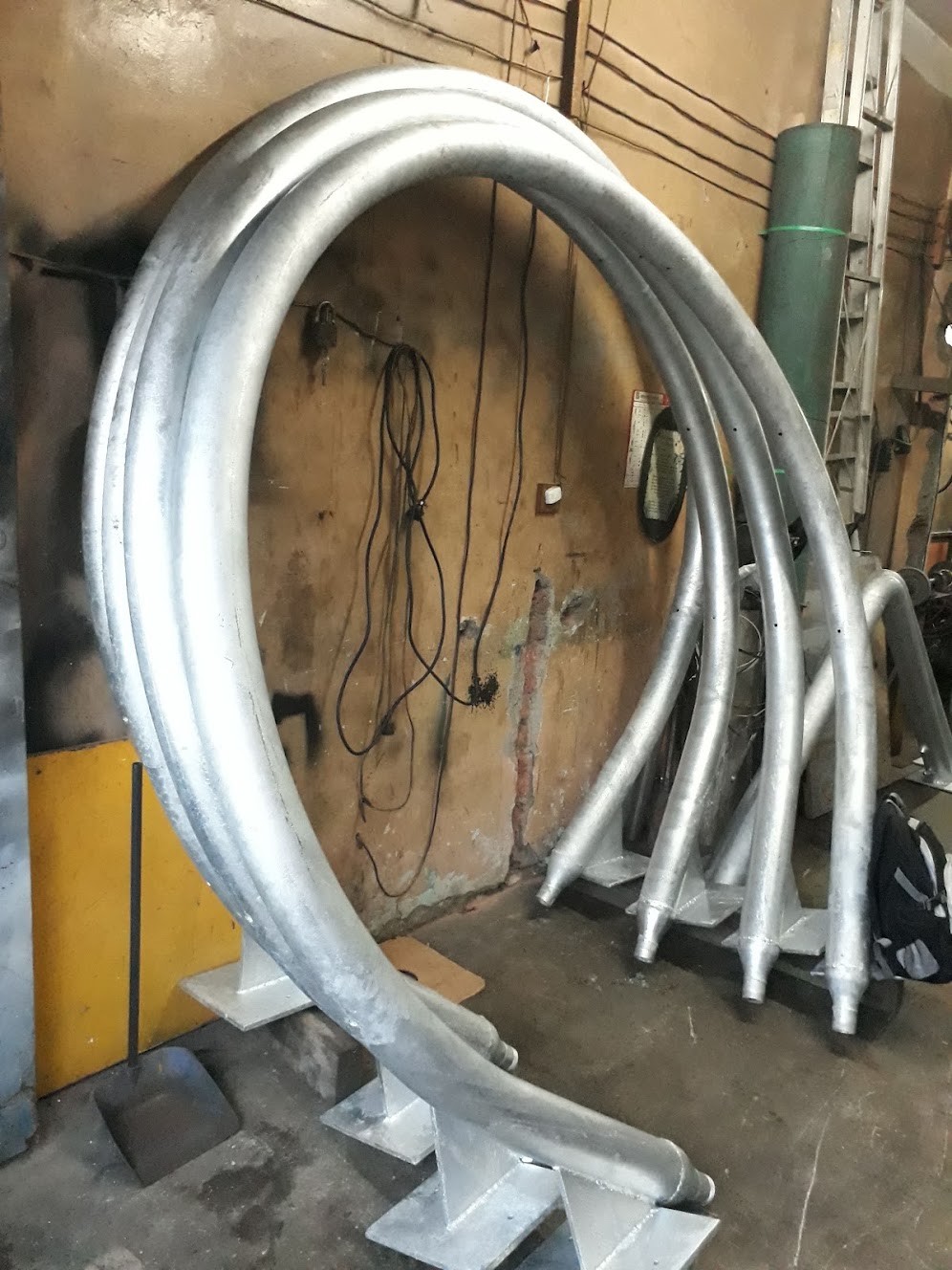 Tubería zincada lista para pintura